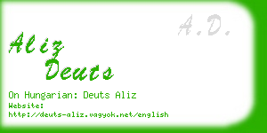 aliz deuts business card